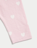 Cotton Rich Heart Leggings (0-3 Yrs)