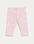 Cotton Rich Heart Leggings (0-3 Yrs)