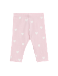 Cotton Rich Heart Leggings (0-3 Yrs)