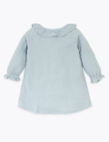 Cotton Frill Collar Woven Dress (0-3 Yrs)