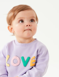 Cotton Rich Love Slogan Sweater