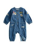 Cotton Modal Blend Denim All in One (0-3 Yrs)