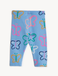 Cotton Rich Butterfly Print Leggings