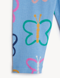 Cotton Rich Butterfly Print Leggings
