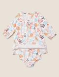 2pc Pure Cotton Tropical Dress and Knickers