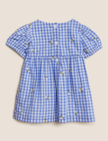 Pure Cotton Checked Dress (0-3 Yrs)