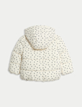 Spotted Padded Hooded Lightweight Coat (0-3 Yrs)