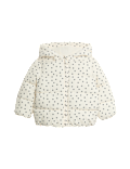 Spotted Padded Hooded Lightweight Coat (0-3 Yrs)
