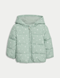 Ditsy Print Padded Hooded Lightweight Coat (0-3 Yrs)