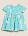 Pure Cotton Rabbit Print Dress (0-3 Yrs)