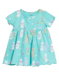 Pure Cotton Rabbit Print Dress (0-3 Yrs)