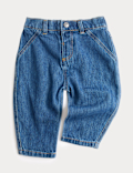 Pure Cotton Horseshoe Jeans (0-5 Yrs)