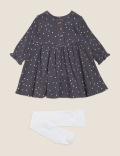 2pc Cotton Rich Spot Outfit (0-3 Yrs)