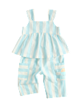 2 Piece Pure Cotton Striped Top & Trousers (0-5 Yrs)