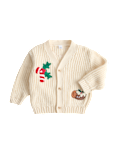 Pure Cotton Candy Cane Cardigan (0-3 Yrs)