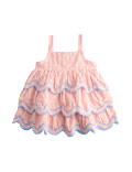 Pure Cotton Striped Scallop Dress (0-5 Yrs)