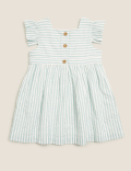 Pure Cotton Striped Dress (0-3 Yrs)