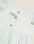 Pure Cotton Striped Dress (0-3 Yrs)