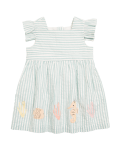 Pure Cotton Striped Dress (0-3 Yrs)