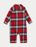 Pure Cotton Checked Christmas Romper