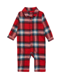 Pure Cotton Checked Christmas Romper