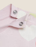 Pure Cotton Heart Print T-Shirt (0-3 Yrs)