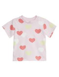 Pure Cotton Heart Print T-Shirt (0-3 Yrs)