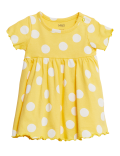 Pure Cotton Spot Print Dress (0 - 3 Yrs)