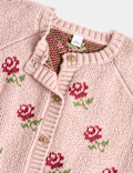 Cotton Rich Flower Cardigan (0-5 Yrs)