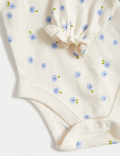 2pc Pure Cotton Floral Outfit (0-3 Yrs)