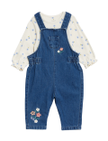 2pc Pure Cotton Floral Outfit (0-3 Yrs)