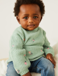 Knitted Floral Jumper