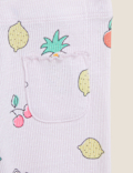3pk Cotton Rich Striped and Fruit Leggings (0-3 Yrs)
