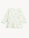 Pure Cotton Floral Top (0-3 Yrs)
