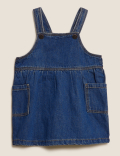 Cotton Denim Pinny Dress & Bodysuit Outfit (0-3 Yrs)