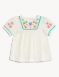 2pc Pure Cotton Embroidered Outfit (0-3 Yrs)