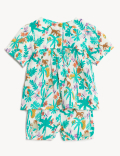 2pc Pure Cotton Jungle Print Outfit (0-3 Yrs)