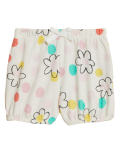 Pure Cotton Floral Shorts (0-3 Yrs)
