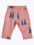 Cotton Bunny Print Joggers
