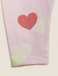 Cotton Rich Heart Print Leggings (0-3 Yrs)
