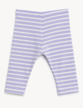 Cotton Rich Striped Leggings