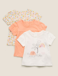 3pk Pure Cotton Floral & Tortoise Tops