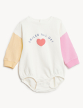 Cotton Rich Smiles All Day Slogan Bodysuit