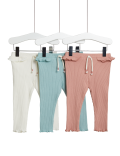 3pk Pure Cotton Leggings (0-3 Yrs)