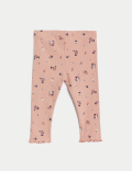 3pk Cotton Rich Floral Leggings (0-3 Yrs)