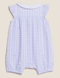 Pure Cotton Gingham Romper (0 - 3 Yrs)