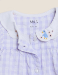 Pure Cotton Gingham Romper (0 - 3 Yrs)