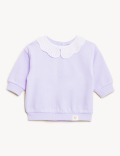 Cotton Rich Frill Collar Sweater