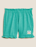 3pk Pure Cotton Frill Detail Shorts (0-3 Yrs)