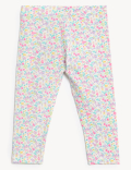 Cotton Rich Floral Leggings